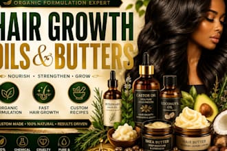 formulate premium hair growth oils and butters for fast natural hair growth