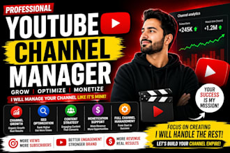 be your youtube manager, virtual assistant for channel growth, video SEO expert