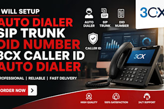 auto dailer, sip trunk did number 3cx caller id auto dailer