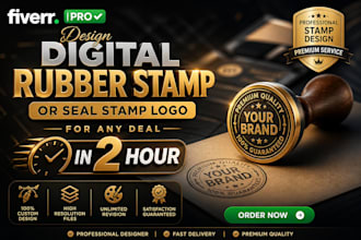 design electronic and digital stamp or seal with signatures
