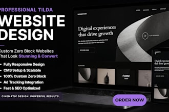 design tilda website landing page custom zero block ionos elementor website
