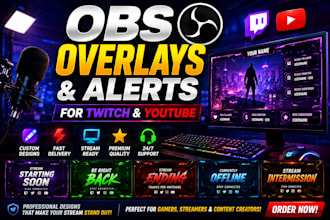 create custom stream overlays for obs streamlabs and twitch