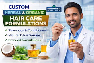 create hair care formulation for shampo conditioner and oils