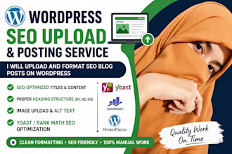 upload and format SEO blog posts on wordpress