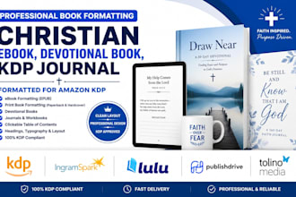 format christian ebook, edit devotional book, kdp journal for amazon kdp design