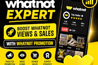 be your whatnot expert, boost whatnot views and sales with whatnot promotion