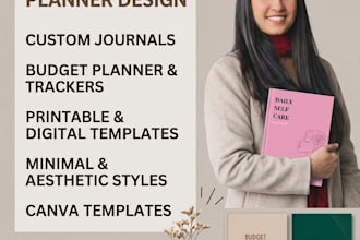 design custom journals and aesthetic planners to scale your brand