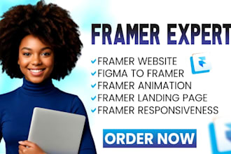 build a  well designed, pro website or framer landing page