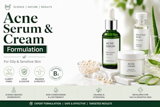 formulate an effective acne serum or cream for oily and sensitive skin