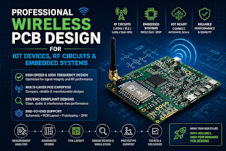 wireless pcb design for iot devices, rf circuits and embedded systems
