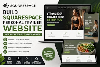 build squarespace personal trainer website yoga instructor site health website