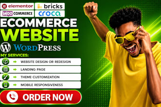 build your woocommerce wordpress website with elementor crocoblock or bricks