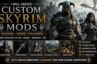 create custom skyrim mods, weapons, armor and followers