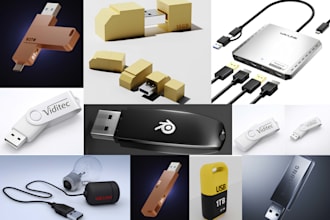 3d product design consumer product render usb gadget design cad model solidworks