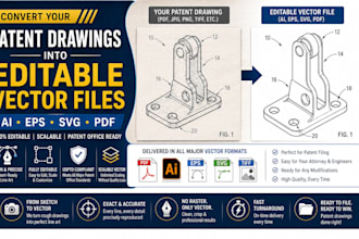 convert your patent drawings into editable ai, eps, svg vector files