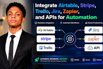 integrate  airtable stripe  trello jira zapier and api automation