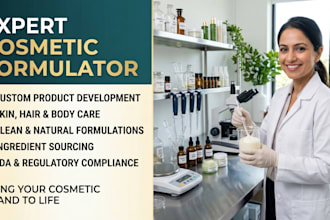 formulate skincare, haircare, beauty product formulas, serums, cream, soap