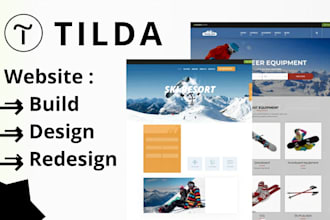 design redesign a high converting tilda website or zero block landing page