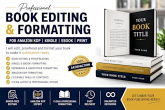 do book editing and formatting, developmental book editor, kdp book formatting
