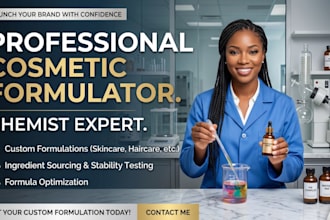 certified skincare formulator, beauty product, private label chemist, researcher
