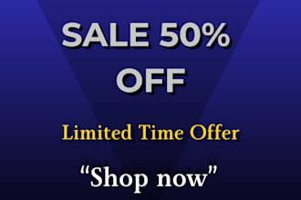 design modern sale post and social media banner