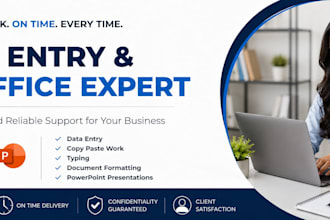 do professional data entry, copy paste, typing and ms office work
