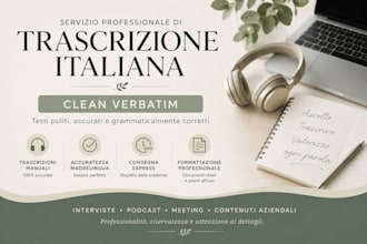 accurately transcribe your italian audio or video in 24 hours