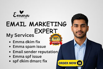 fix emma dkim spf issue emma spam issue emma email deliverability