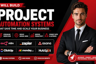 build project automation zapier asana clickup monday hubspot CRM api integration