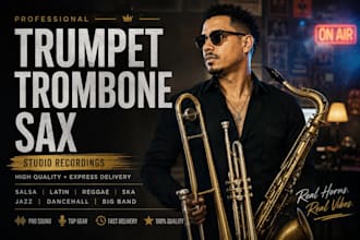record trumpet trombone sax for salsa latin reggae ska jazz dancehall big band