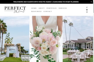 design a modern event website, wedding website, and event planning website