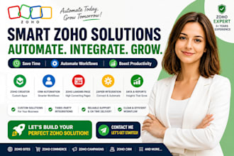 setup zoho creator apps, crm automation, zoho landing page, zapier integration