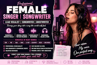 be female singer songwriter lead vocalist ghostwriter song