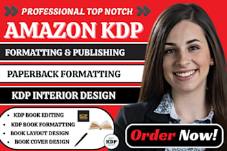format your amazon KDP paperback interior with professional layout design