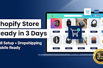 build a fully functional shopify dropshipping store with products