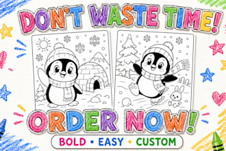 draw custom bold and easy coloring pages