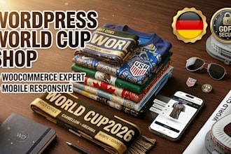 build a responsive wordpress world cup 2026 shop for fan gear