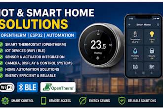design iot smart home systems, opentherm thermostat and esp32 automation