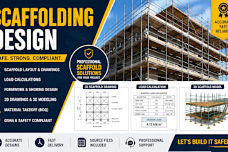 do scaffolding design formwork drawing  load calculation and scaffold plans