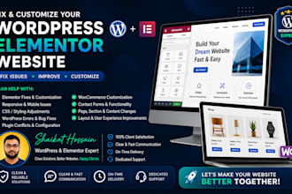 fix and customize your wordpress elementor website