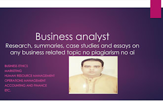 make business administration research work, projects, case studies analysis