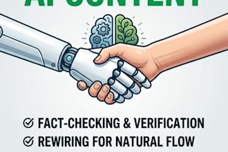 humanize ai content, rewrite, and do professional fact checking