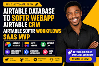 airtable database to softr webapp airtable crm airtable softr workflows saas mvp