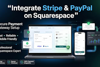 integrate stripe paypal payment gateway on squarespace website