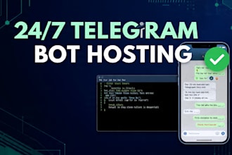 create and host a 24 7 telegram bot for you using nodejs