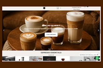 design branded coffee shopify store coffee website private label shopify store