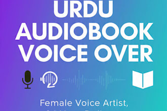 record a professional female urdu audiobook voice over
