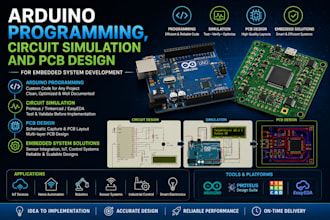 arduino programming, circuit simulation and pcb design for embedded systems