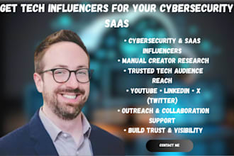 recruit tech influencers to promote your cybersecurity saas