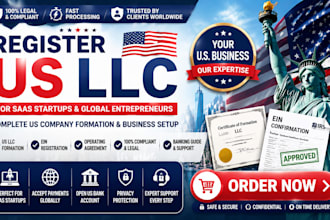 register US company for saas startup US llc formation ein registration USA setup